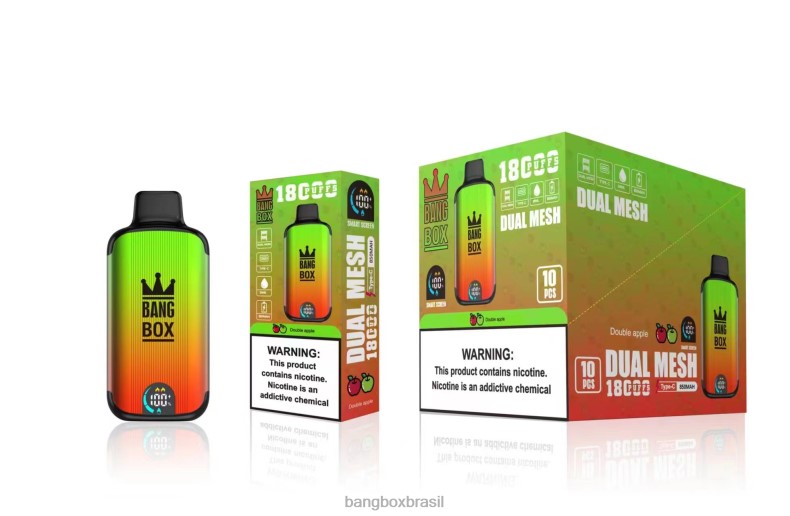 Bang Box Brasil - Bang Box 18.000 baforadas maçã dupla 4HB2R93