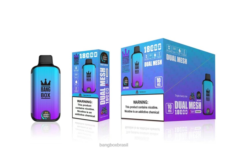 Bang Box Vape Review - Bang Box 18.000 baforadas gelo de baga tripla 4HB2R95