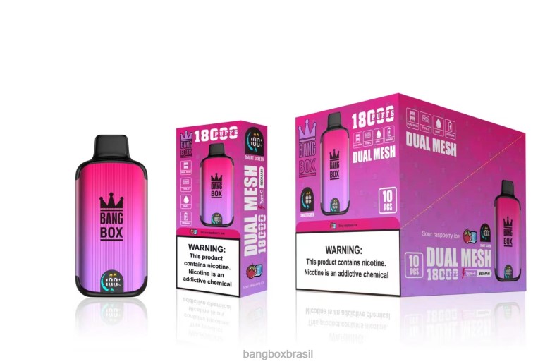 Bang Box Vape Review - Bang Box 18.000 baforadas gelo de framboesa azeda 4HB2R98
