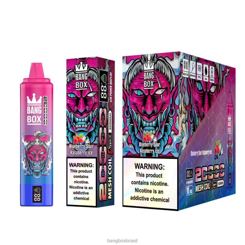 Bang Box Vape Price - Bang Box Tela inteligente de 20.000 baforadas gelo de framboesa azeda de mirtilo 4HB2R55
