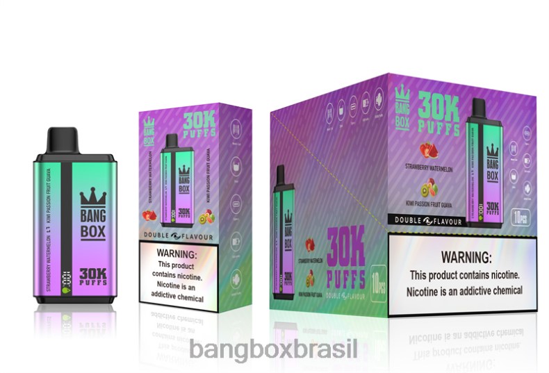 Bang Box Vape Price - Bang Box 30.000 baforadas sabores duplos morango, melancia e kiwi, maracujá, goiaba 4HB2R70