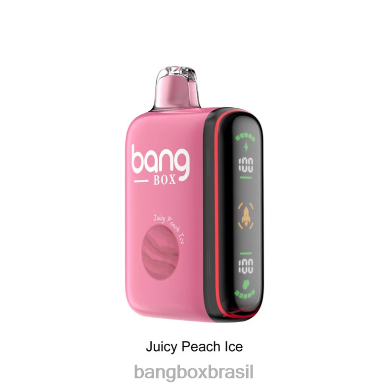 Bang Box Vape Review - Bang Box Display de energia inteligente de 9000-18000 baforadas suculento gelo de pêssego 4HB2R29