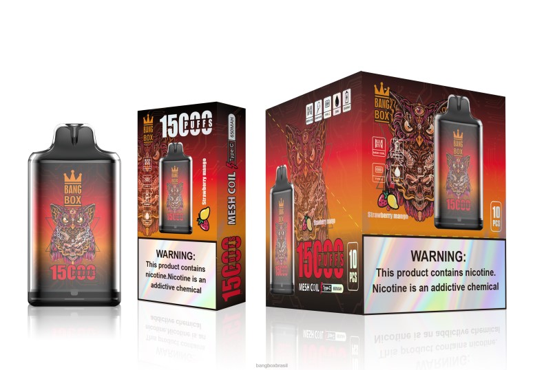 Bang Box Vape Review - Bang Box s1-15000 baforadas manga morango 4HB2R101
