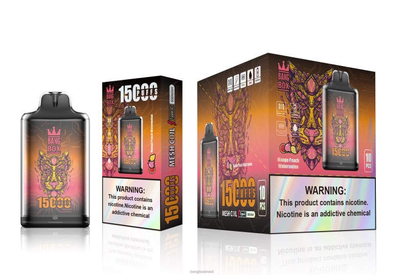Bang Box Vape Review - Bang Box s1-15000 baforadas manga, pêssego, melancia 4HB2R107