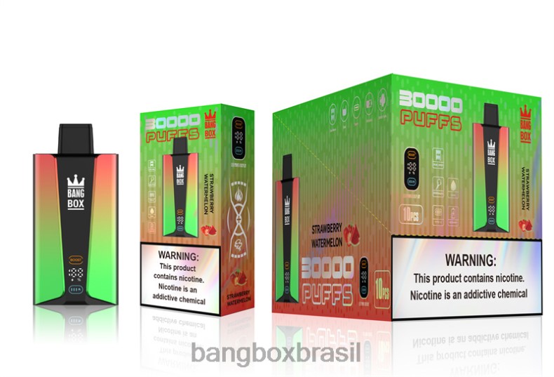 Bang Box Brasil - Bang Box Tela inteligente de 30.000 baforadas melancia morango 4HB2R75