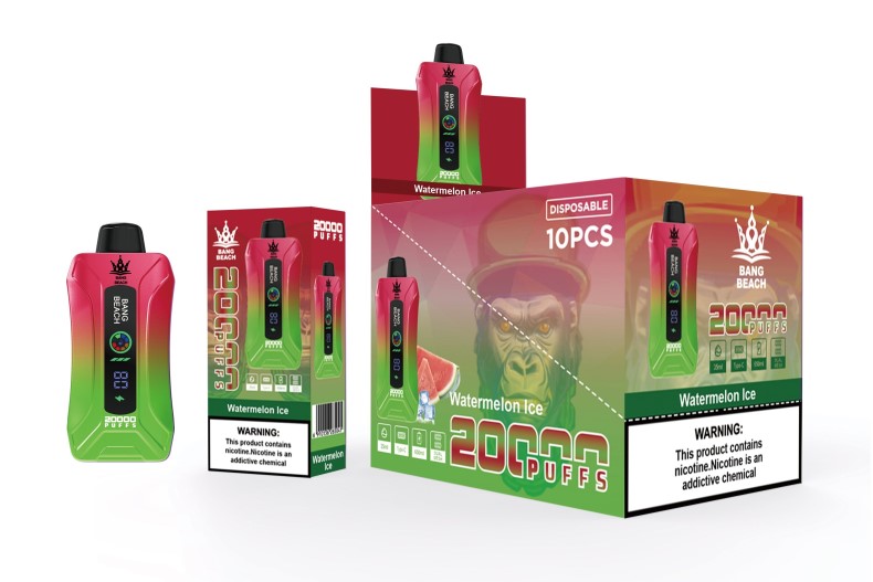 Bang Box Vape Price - Bang Beach Vape de tela inteligente de 20.000 sopros gelo de melancia 4HB2R7