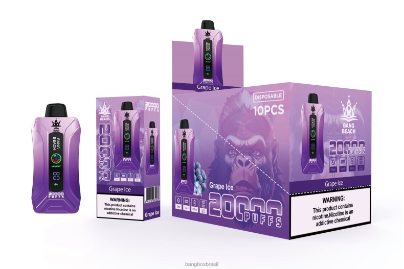 Bang Box Vape Price - Bang Beach Vape de tela inteligente de 20.000 sopros gelo de uva 4HB2R10