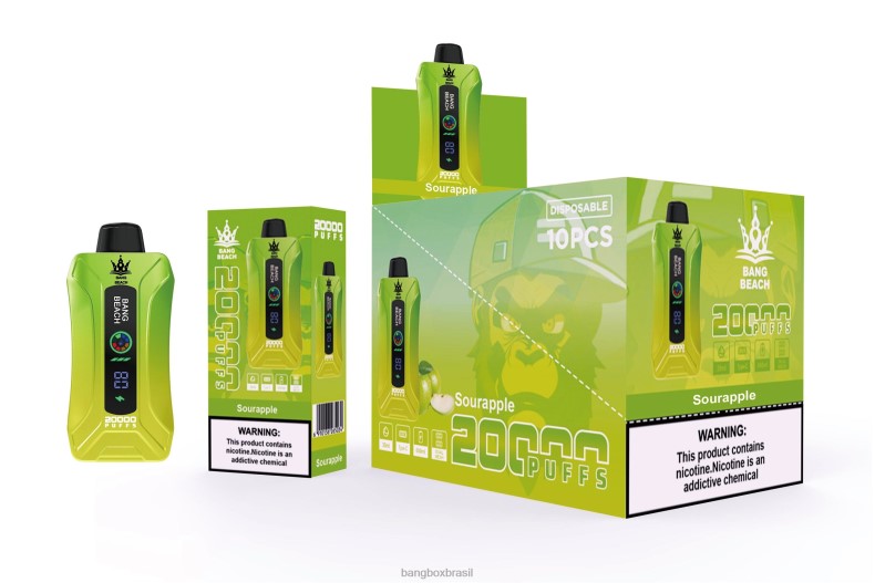 Bang Box Vape Price - Bang Beach Vape de tela inteligente de 20.000 sopros maçã azeda 4HB2R1