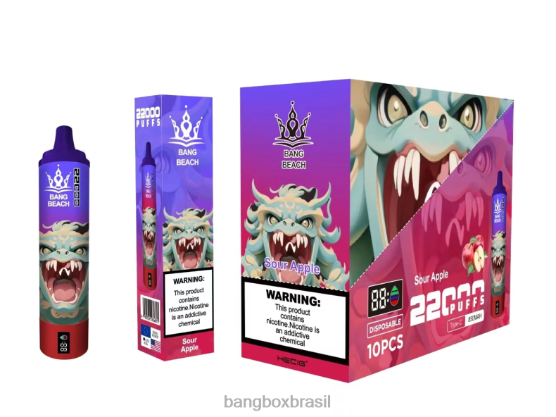 Bang Box Vape Price - Bang Beach Tela inteligente de 22.000 baforadas maçã azeda 4HB2R13